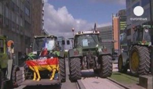 Manifestation des fermiers à Bruxelles