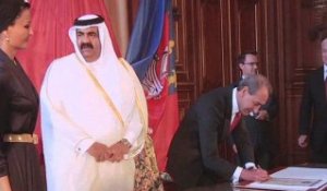 Bertrand Delanoë reçoit l'émir du Qatar