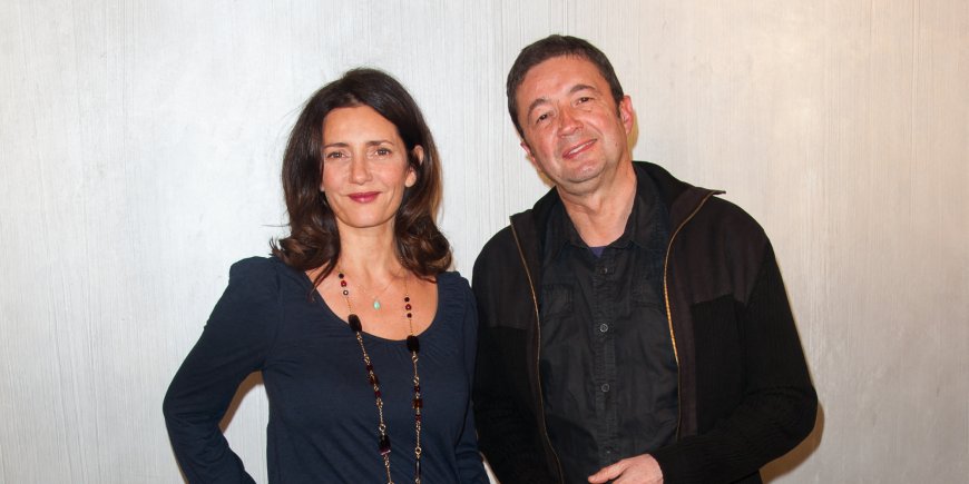 Frédéric Bouraly et Valérie Karsenti à la 19e édition du prix du producteur français de télévision au Pavillon Cambon Capucines à Paris, le 10 décembre 2012.

