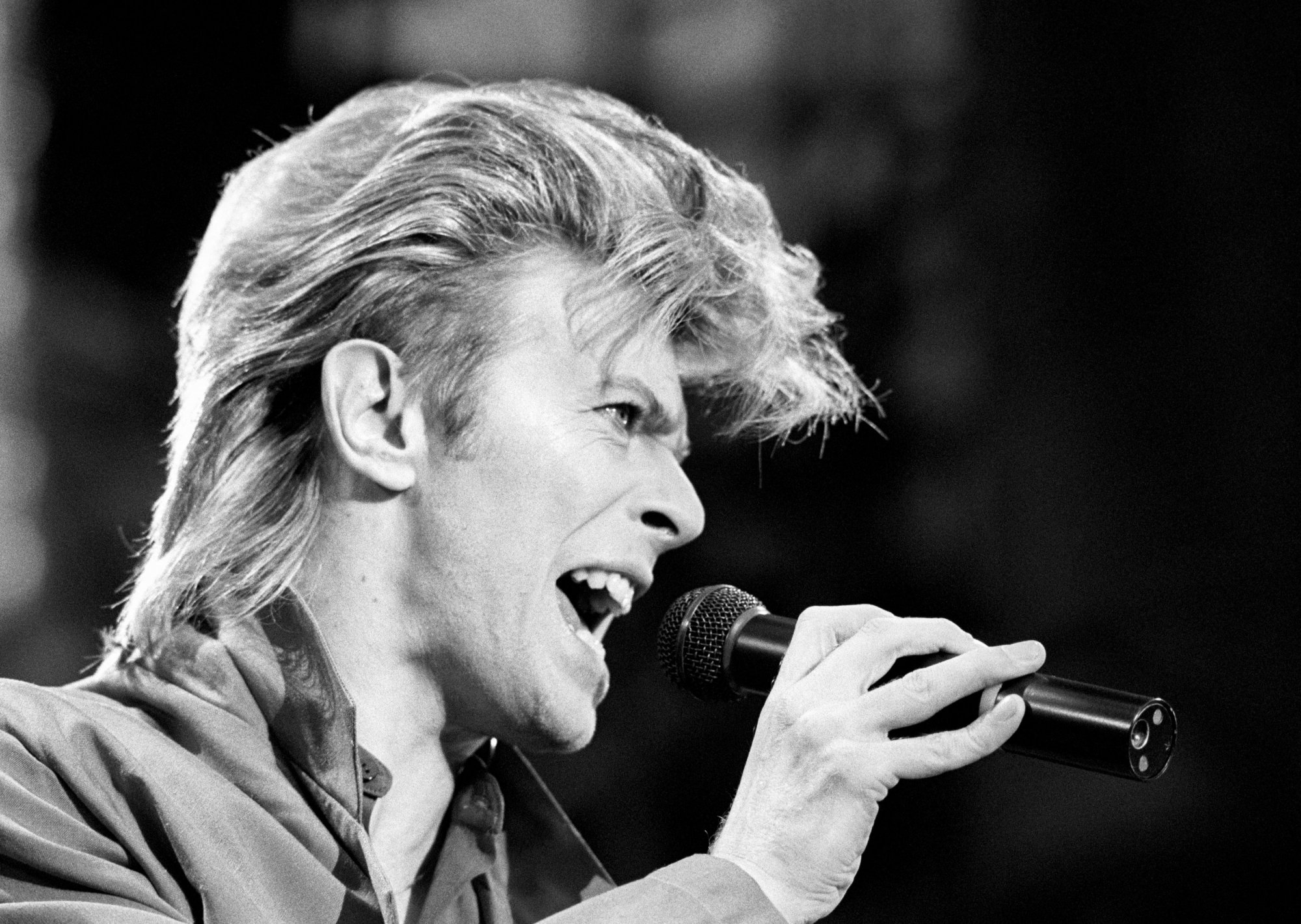 David Bowie sur scène, le 19 juin 1987.