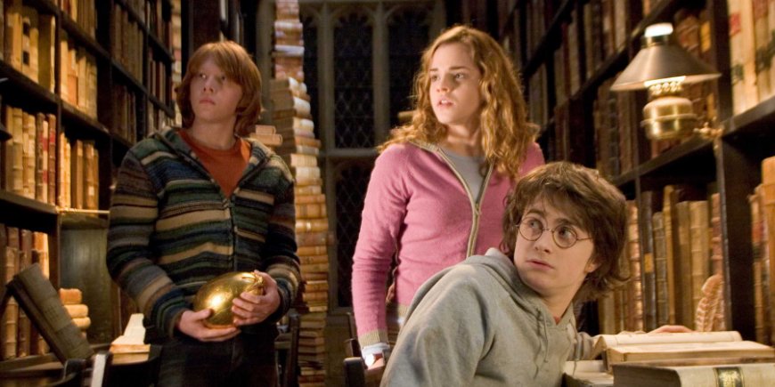 Rupert Grint, Emma Watson et Daniel Radcliffe dans 