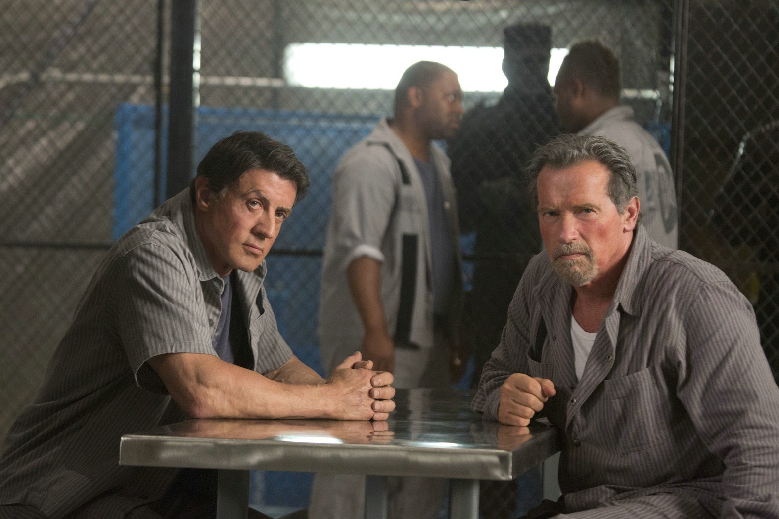 Sylvester Stallone et Arnold Schwarzenegger dans le thriller 
