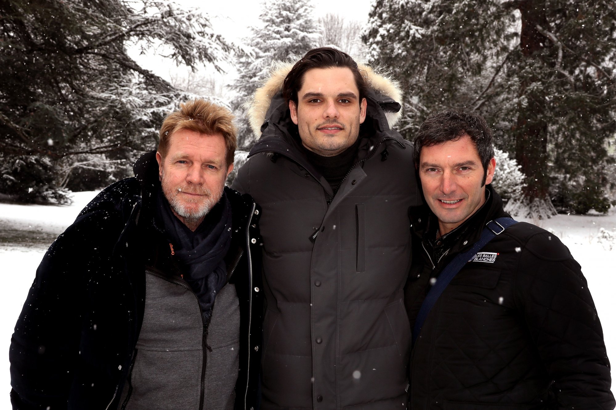 Xavier Deluc, Florent Manaudou et Franck Sémonin lors du Festival des Créations Télévisuelles de Luchon, le 8 février 2018.