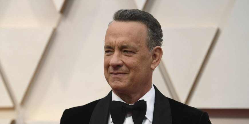 Tom Hanks à la cérémonie des Oscars au Dolby Théâtre de Los Angeles, le 9 février 2020.