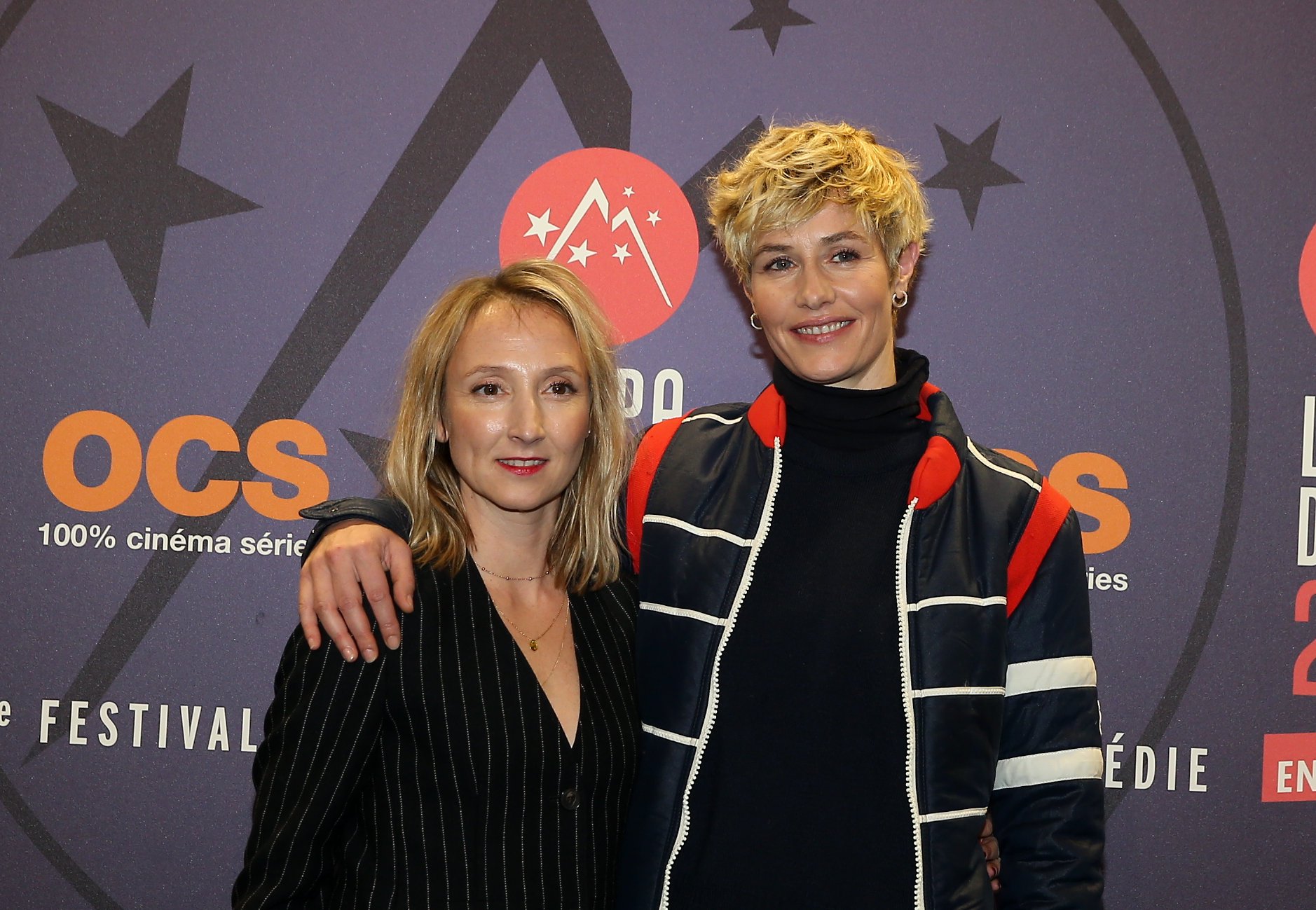 Audrey Lamy et Cécile de France lors du 22e Festival International du Film de Comédie de l'Alpe d'Huez, le 17 janvier 2019.