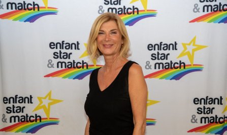 Michèle Laroque au Dîner de Gala sous les Étoiles de l'ESM au Carlton Beach Club à Cannes, le 2 juillet 2022.
