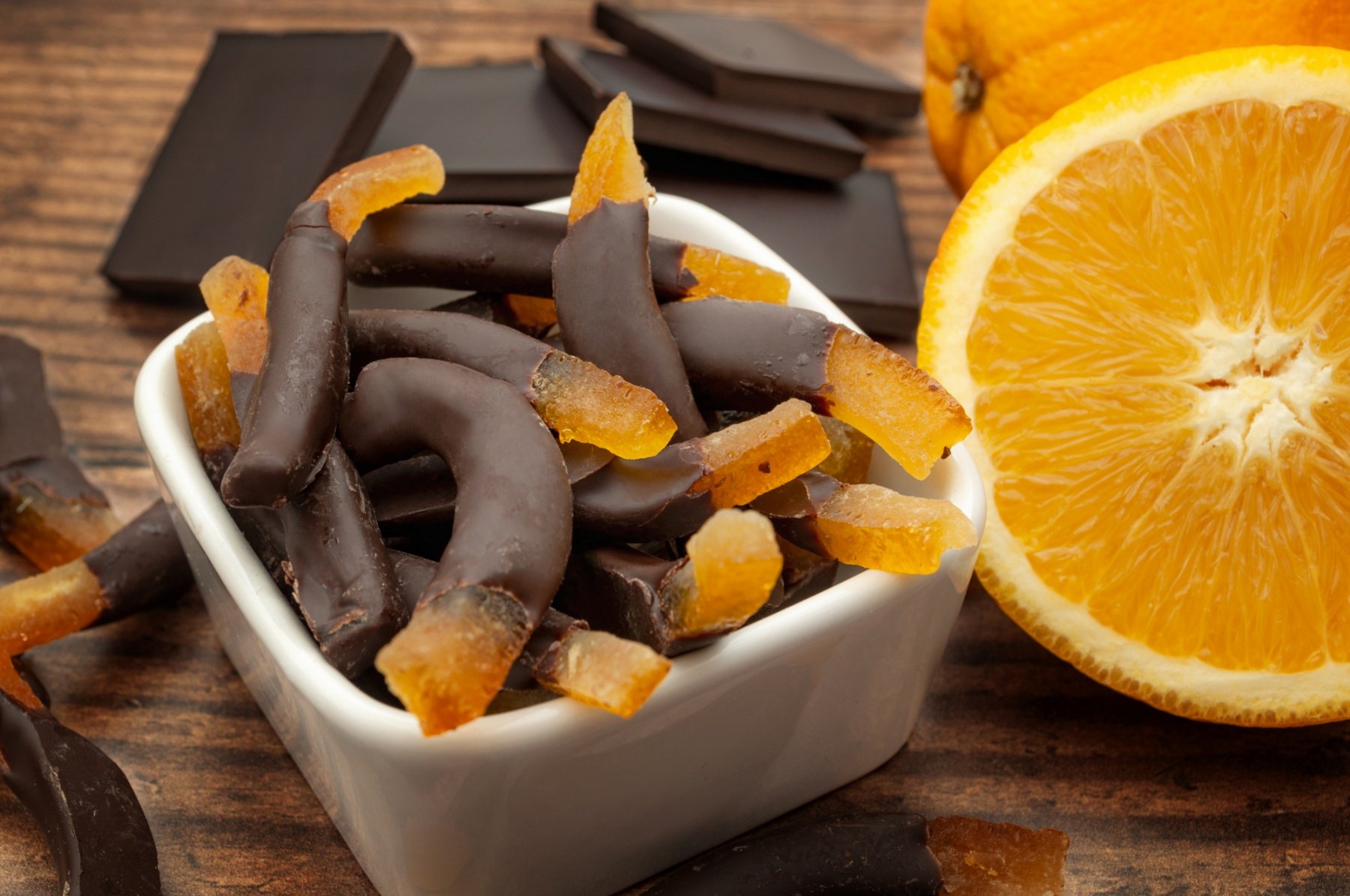 Zestes d'orange confits au chocolat : Tendances - Orange