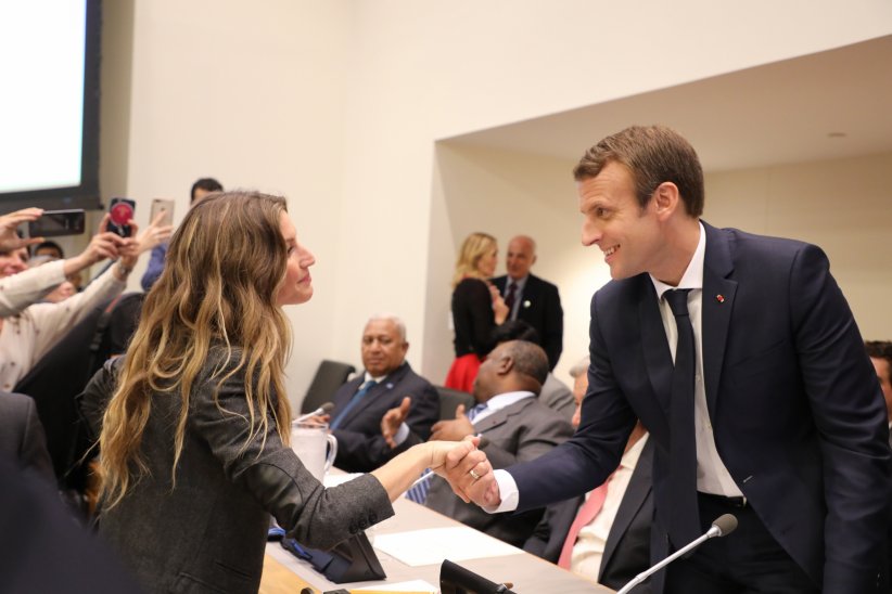 Gisele Bündchen rencontre Emmanuel Macron
