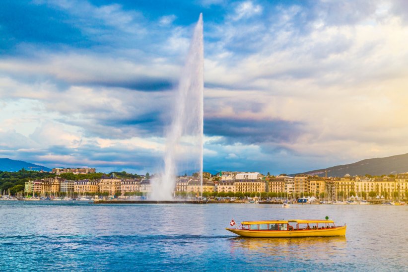 Genève et son impressionnant jet d'eau