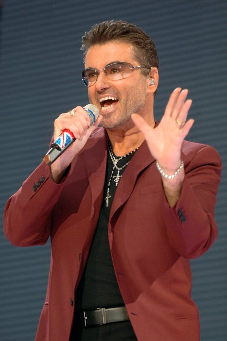 George Michael en concert au stade Wembley à Londres, le 9 juin 2007.