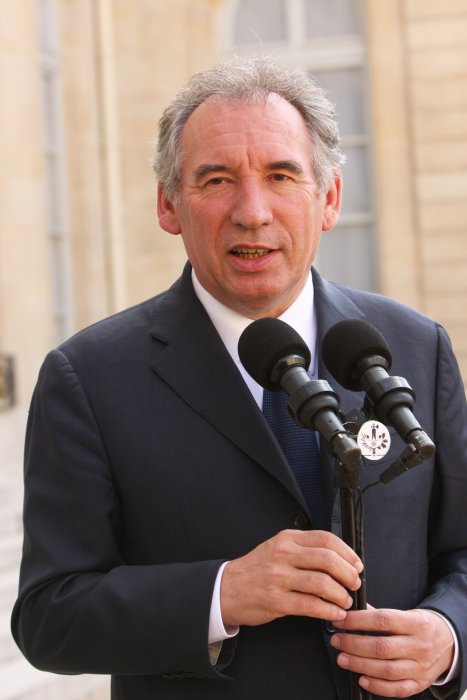 Francois Bayrou lors d'une prise de parole dans la cour de l'Élysée à Paris, le 25 juin 2016.