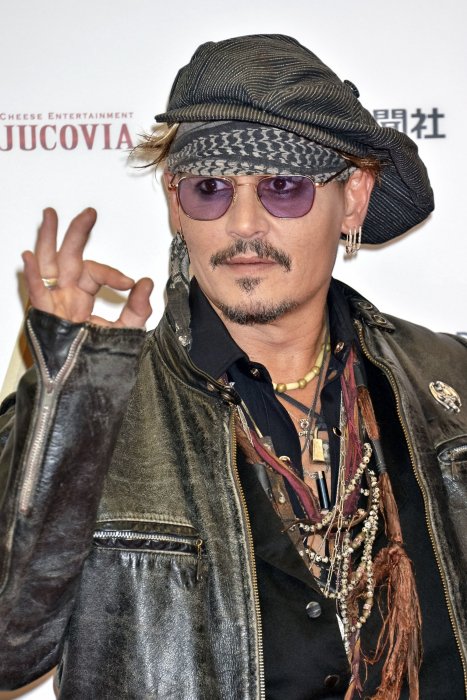 Johnny Depp en marge des Classic Rock Awards à Tokyo, le 11 novembre 2016.