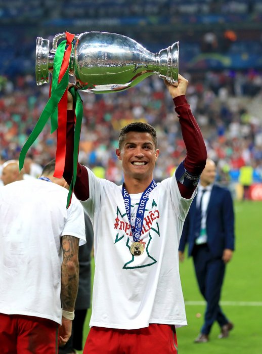 Cristiano Ronaldo, lors de la finale de l'Euro 2016, à Saint-Denis, le 10 juillet 2016.