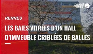 VIDEO. Les baies vitrées du hall d'immeuble criblées de 25 balles à Rennes