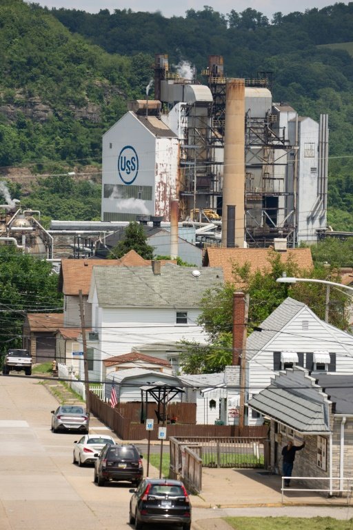 L'aciérie Edgar Thomson à Braddock (Pennsylvanie), opère depuis 1875, le 4 juin 2024