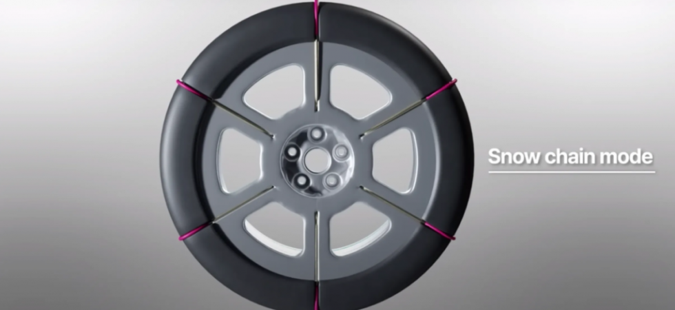 Hyundai invente des chaînes auto intégrées aux pneus !