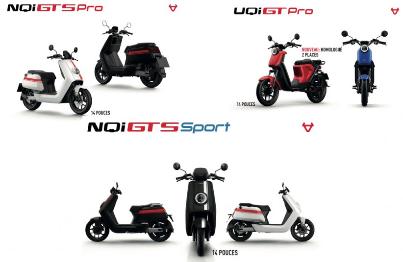 Niu : les nouveaux modèles 2020 : NQi GTS Pro et Sport, UQi GT Pro (le Sport arrive fin 2020).