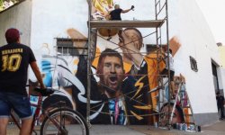 Argentine : Une fresque réalisée en l'honneur de Messi à Buenos Aires