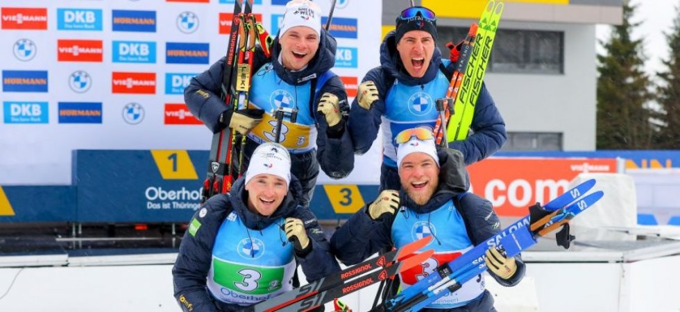 Mondiaux 2023 (H) : Les Bleus heureux et soulagés après leur titre en relais