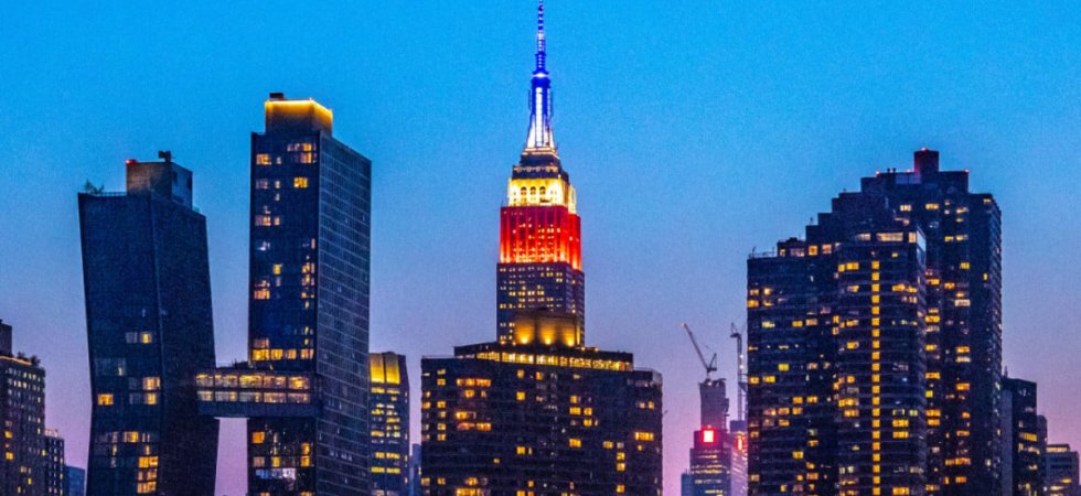 New York aux couleurs de la France après la victoire des Bleus